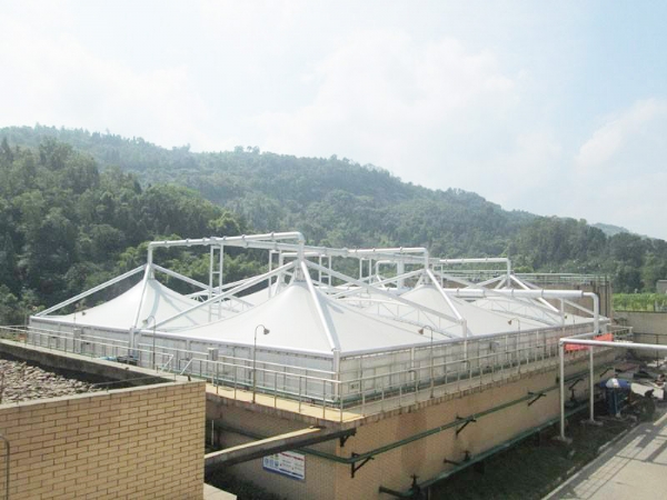 膜结构污水池加盖
