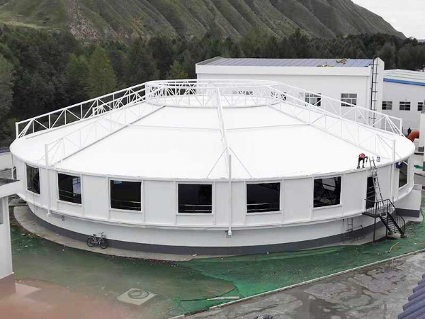 膜结构污水池加盖